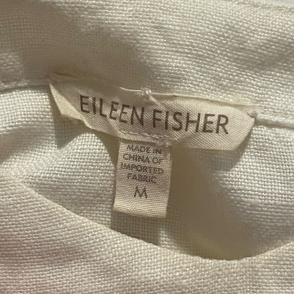 Eileen Fisher Ivory Linen Slip Dress - Picture 4 of 5